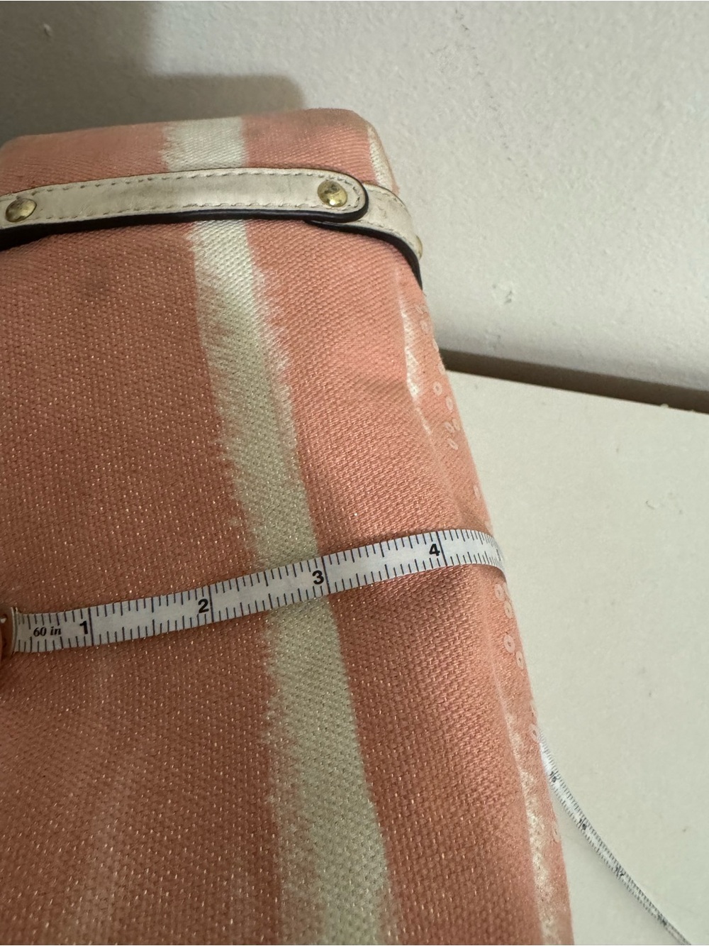 Coach RARE Y2K Audrey Motif Canvas Seashell Medium Cinched Tote - Picture 16 of 16